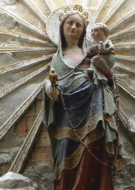 Vierge à l'enfant gothique, classée monument historique en péril, Art Bourguignon